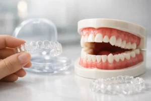 Alineadores transparentes para mordida abierta