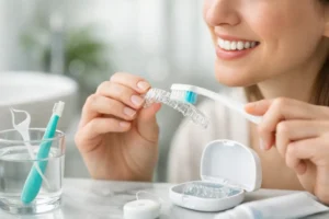 Higiene con ortodoncia invisible sin errores