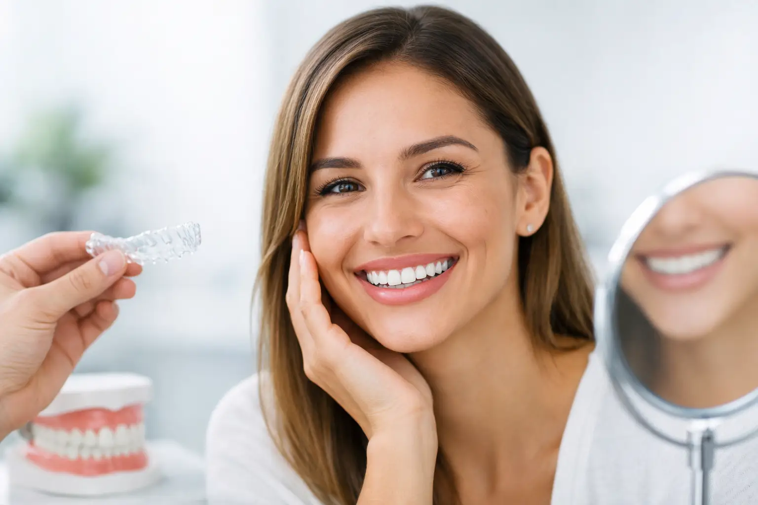 Mejorar sonrisa sin brackets metálicos
