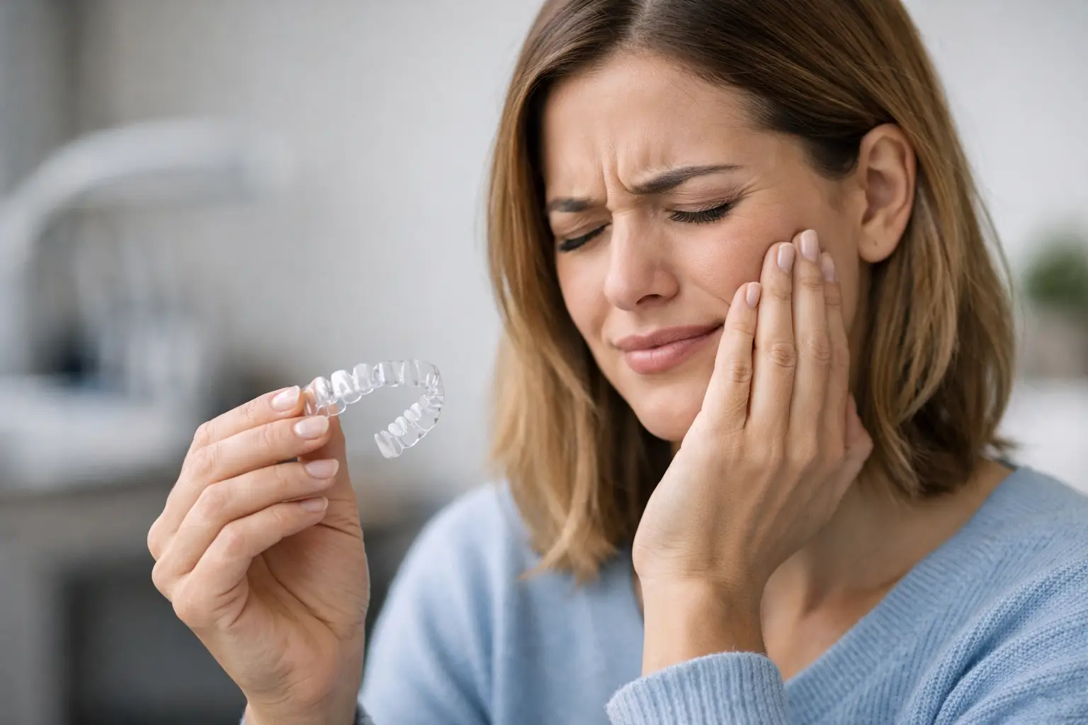 Dolor inicial con alineadores, ¿es normal?